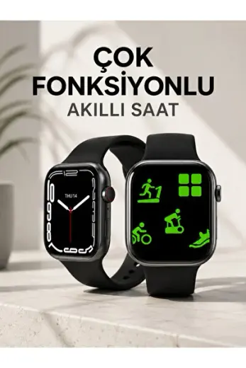 Akıllı Saat Tema Değiştirme Uyku ve Sağlık Takibi Sesli Asistan Bildirim Görme