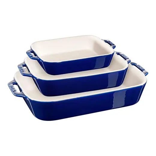 Staub Fırın Kabı Seti 3 Parça Koyu Mavi