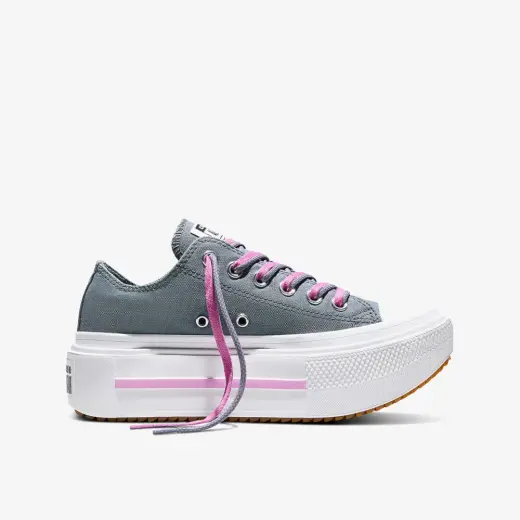 Converse Chuck Taylor All Star Double Stack Platform Gri Sneaker