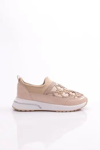 401 Kadin Çiçek Detayli Sneaker Ayakkabi