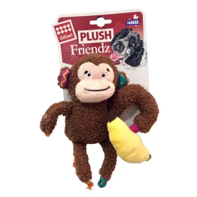 GiGwi Plush Friendz Sesli Maymun Peluş Köpek Oyuncağı 20cm