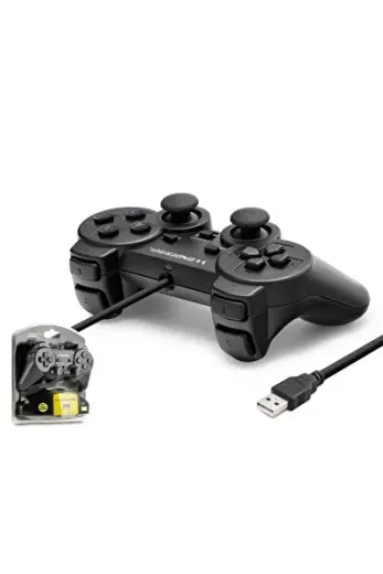 Pc Uyumlu Kablolu Usb Gamepad Oyun Kolu - Siyah W201S