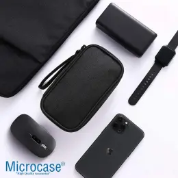 Microcase Taşınabilir Su Geçirmez Çift Katman Ve Fermuarlı 8 Bölmeli Hdd Harddisk Çantası Al4210 4