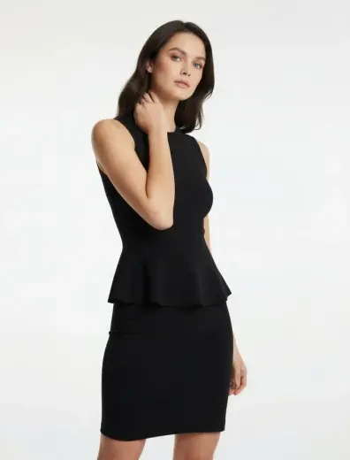 Regular Fit Kolsuz Peplum Bluz