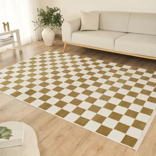 Kaşmir Halı 7/24 Sahara Softline Elen Gold 80x300 cm