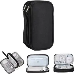 Microcase Taşınabilir Su Geçirmez Çift Katman Ve Fermuarlı 8 Bölmeli Hdd Harddisk Çantası Al4210 1