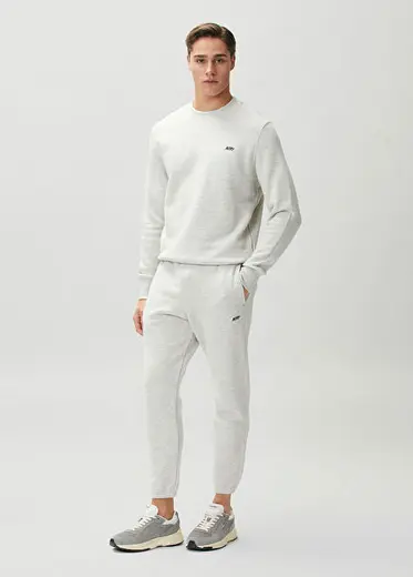 Ekru Beli Kordonlu Jogger Eşofman Altı