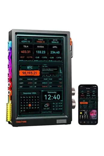 Times Frame 10.1 Akıllı Kişiselleştirilebilir Dijital Çerçeve, 64 GB Siyah