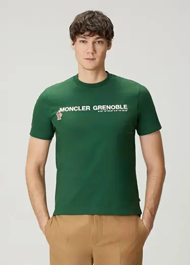 Yeşil Logo Baskılı T-shirt
