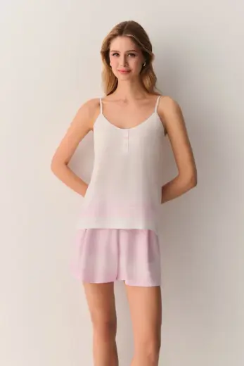 Pembe Cute Atlet Şort Pijama Takımı