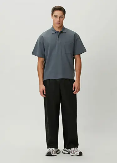 Siyah Beli Kordonlu Pantolon
