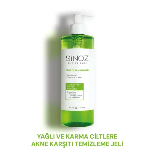 Sinoz Yağlı ve Karma Ciltler İçin Yüz Temizleme Jeli 400 ml