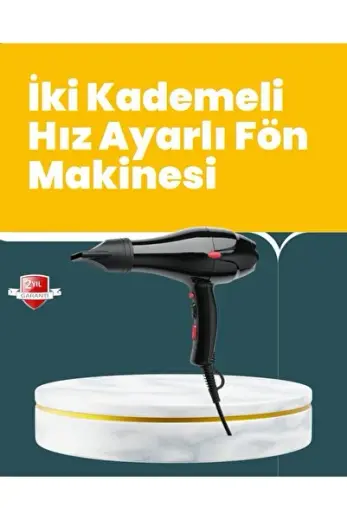 Tüm Saç Tipleri İçin 2200W Güçlü Fön Makinesi - MMMMMM2947-3141