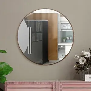 Adore Mobilya Sephia Yemek Odası Aynası Yuvarlak - Oslo Ceviz 72x2x72 Cm
