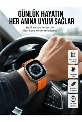 Yeni Nesil Akıllı Saat Çok Yönlü Titreşimli 49 MM Android ve İOS Uyumlu