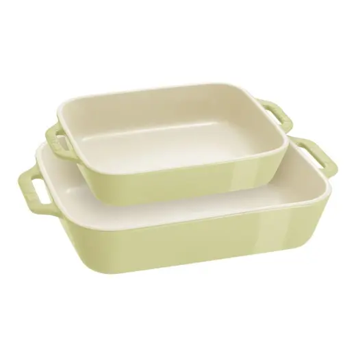 Staub Seramik Fırın Kabı Seti 2 Parça Açık Yeşil