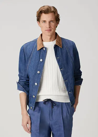 Koyu Mavi Denim Mont