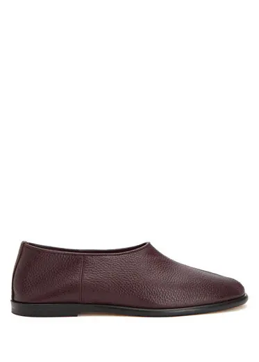 Heel Socks Bordo Deri Loafer