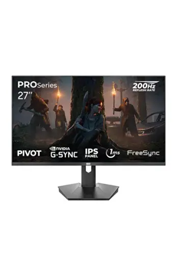 PROSeries P270FHD200 1ms FHD 200Hz 27 İnç FreeSync G-Sync IPS Pivot Oyuncu Monitörü