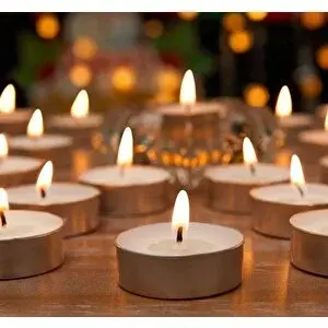 Kapella Dekoratif Mum Tealight Mum 10 Gr. 25'li Beyaz