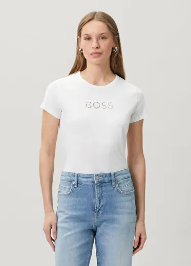 Beyaz Logolu T-shirt