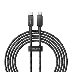 Baseus Unbreakable 100W Type-C to Type-C 2 M Siyah Hızlı Şarj ve Data Kablosu