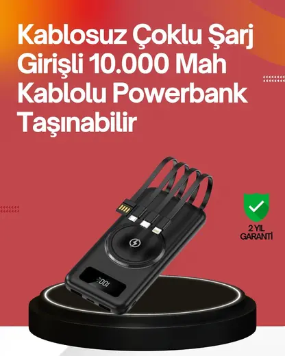 YamanHobi 22.5W Hızlı + 15W Kablosuz Şarj – Akıllı Powerbank ile Her An Enerji -