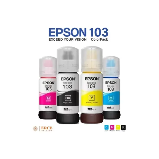 Epson 103 C13T00S64A L5296 Renkli Şişe Mürekkep Seti