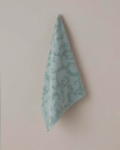 Leafy Touch %100 Pamuk Yüz Havlusu 50x80 cm Açık Yeşil