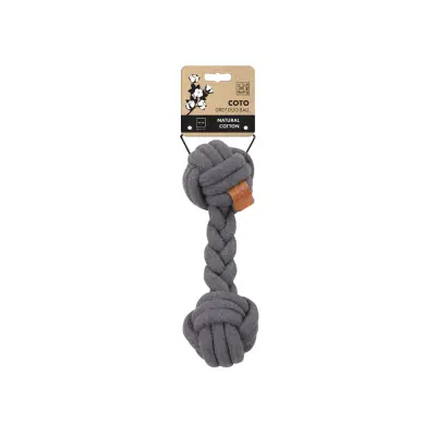 M-Pets İki Düğümlü Köpek Diş İpi 28x9cm (Gri)