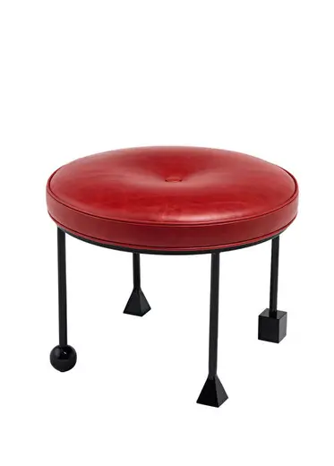 Ruby Stool Deri Puf