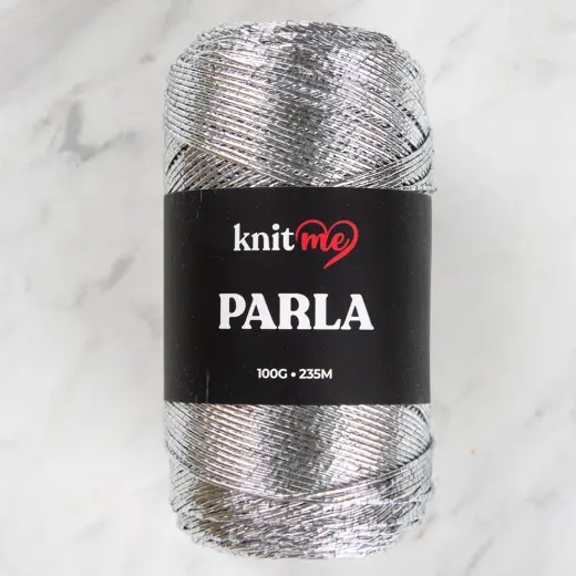 Knitme Parla Gümüş Simli Örgü İpi
