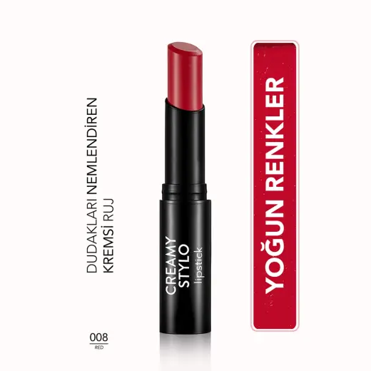 Flormar Creamy Stylo Nemlendirici Etkili Ruj 008 Red