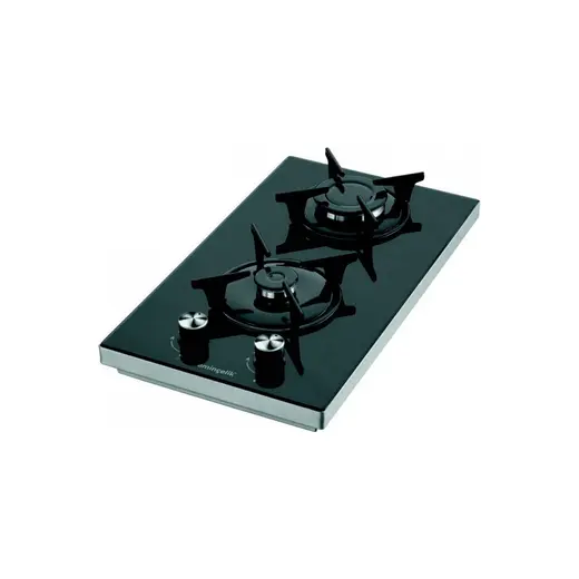 Eminçelik 41125 E 2 Gözü Gazlı Siyah Cam Set Üstü Domino Ocak