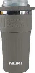 Noki T-0141 Premıum İçi Seramik Yüzey Çelik Kahve Kupası 500Ml Siyah