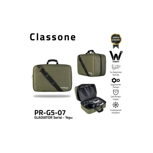 Classone PR-G5-07 Gladiatör G5 Serisi Konsol Çantası-Yeşil