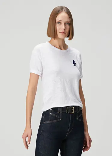 Koldia Beyaz Keten T-shirt