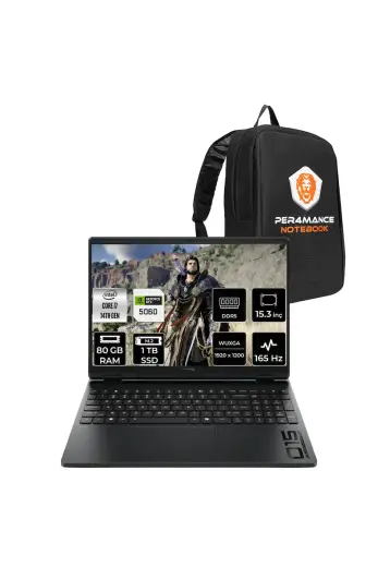 Hyperx Omen 15 i7-14650HX 80 GB 1 TB SSD RTX5060/8 GB 15.3" WUXGA 165Hz FDOS Gaming Laptop
