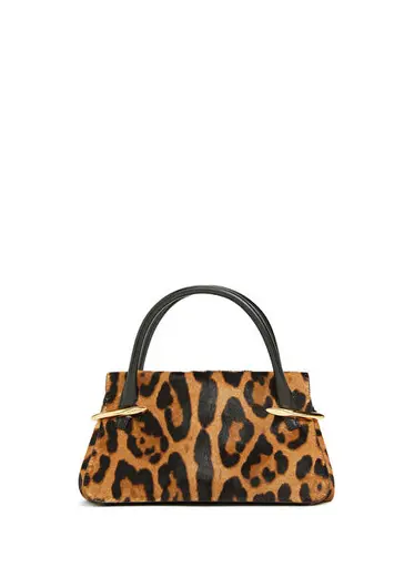 Mini Pinch Leopar Kadın Deri Çanta