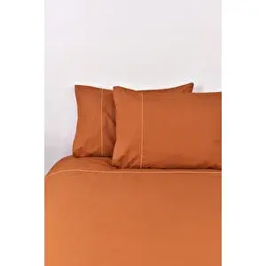 Setekshome Biyeli Çift Kişilik Nevresim Takımı Taba %100 Pamuk