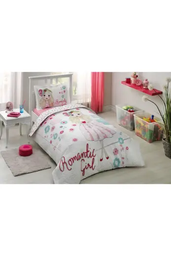 Özdilek Romantic Girl Çizgi Kahraman Pamuk Çocuk Nevresim Takımı