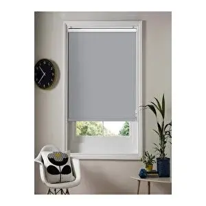 Kidmex Ithal Bambu Açık Gri Stor Perde Etek Dilimsiz 110x200 cm