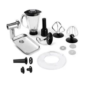 Yui M120 Multi Fonksiyonel 3'ü Bir Arada Kıyma Setli ve Blender Özellikli Stantlı Mikser - Kırmızı -