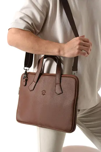 WEST POLO 6078 Unisex İnce Evrak/Laptop Çantası TABA