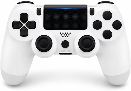 Çeşithane Doubleshock 4 Kablosuz Oyun Kolu – PS4 / PC/Android Uyumlu, Bluetooth Gamepad, Titreşimli, Touchpad & Gyro Sensörlü Kontrolcü (Beyaz)
