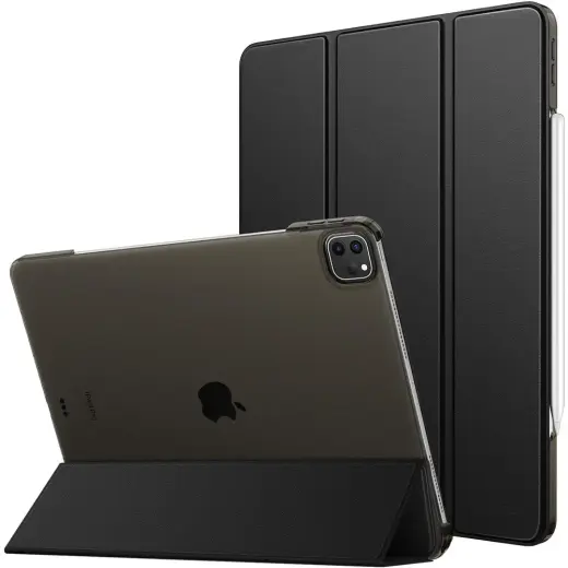 Five-E Apple iPad Pro 11 Inc 5. Nesil M4 (2024) Kalemlikli Standlı Yarı Saydam Hard Pc Kılıf A2836 A2837