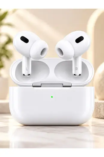 Kablosuz Bluetooth Kulaklık TWS Şarj Kutulu Silikon Uçlu Ergonomik Kulak İçi Beyaz Kulaklık