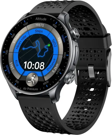 Bix TSW6 48 mm Super Retina 1.6” AMOLED GPS Akıllı Saat Siyah – AI Yapay Zeka Destekli, Bluetooth Aramalı, Nabız & SpO2 Ölçer ve iOS Android Uyumlu