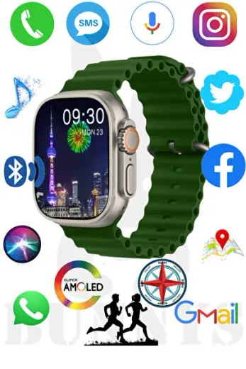Redmi 9 Uyumlu Akıllı Saat Konuşma Özellikli Watch 8 Ultra 49MM AMOLED EKRAN