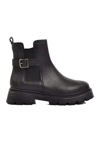 677008 Siyah Slip-On Kadın Bot